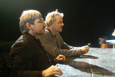 Khell Csörsz, Lukáts Andor - Örkény István Színház Alessandro Baricco: Novecento (Az óceánjáró zongorista) - próba - © theater.hu - Ilovszky  Béla